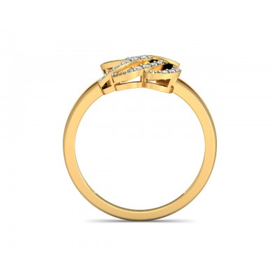 Urith heart ring in gold with diamonds